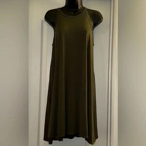 Alya Olive Green swing tank dress